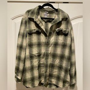 Men’s Carhartt Flannel Shirt Size XL Green